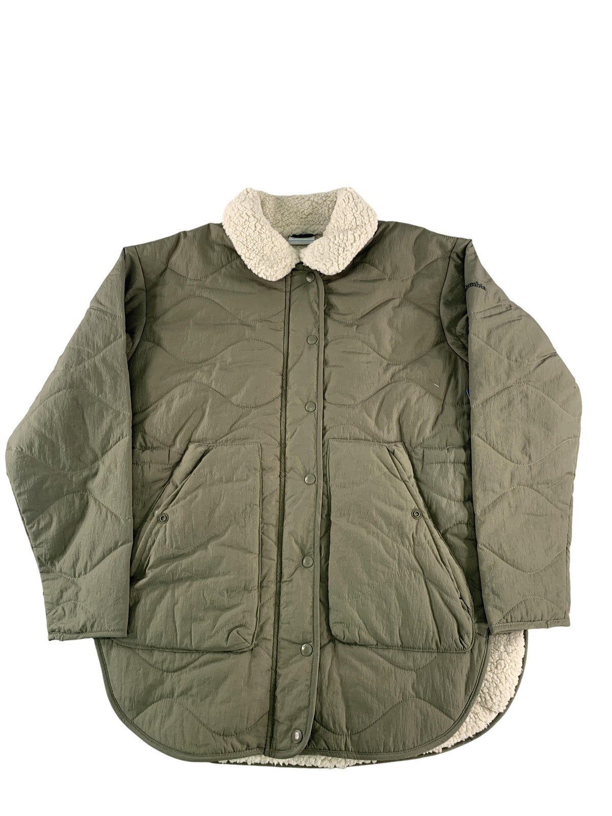 Columbia Jacket Womens XS Green Birchwood Quilted Sherpa Omni-Shield WL4815-397