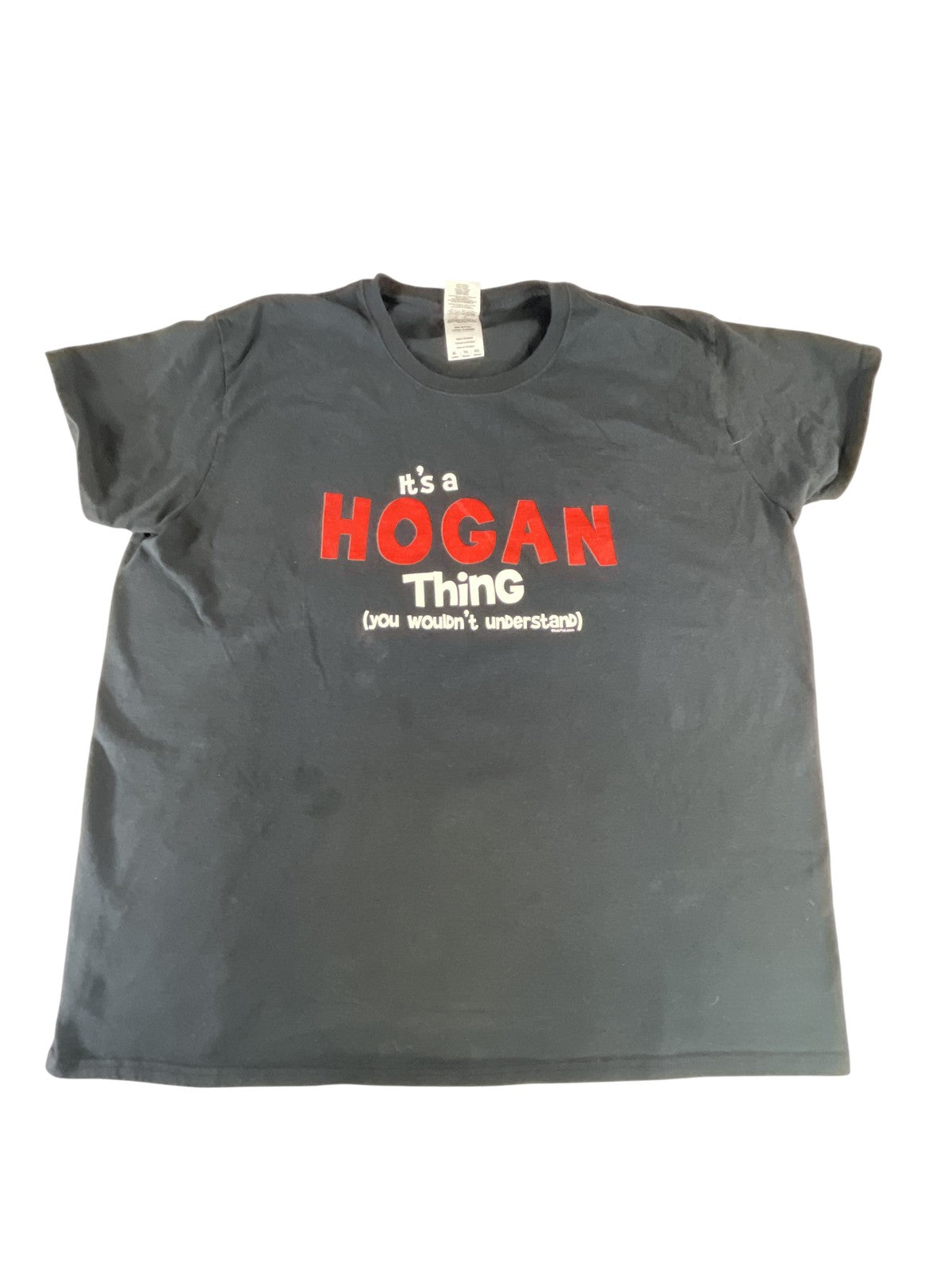 Its A Hogan Thing Shirt Womens XL Black Graphic Tee Funny Slogan Gildan Cotton