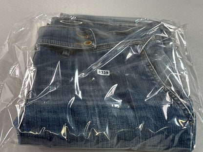 DKNY Straight Fit Jeans Womens 12 Blue Cotton Spandex Regular Mid Rise Denim Leg