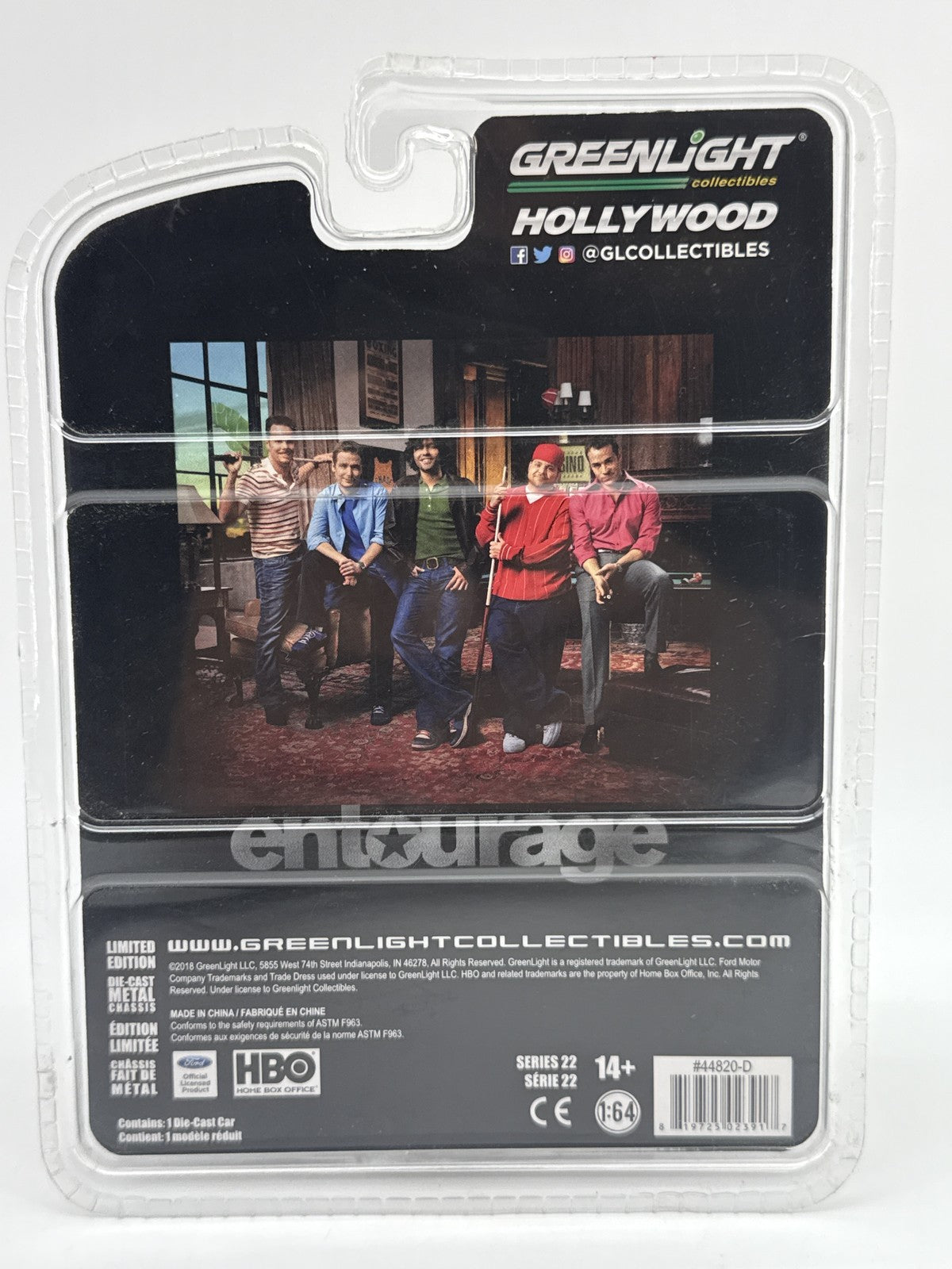 Greenlight Hollywood 1:64 Entourage 1:64 Diecast Car Black Metal