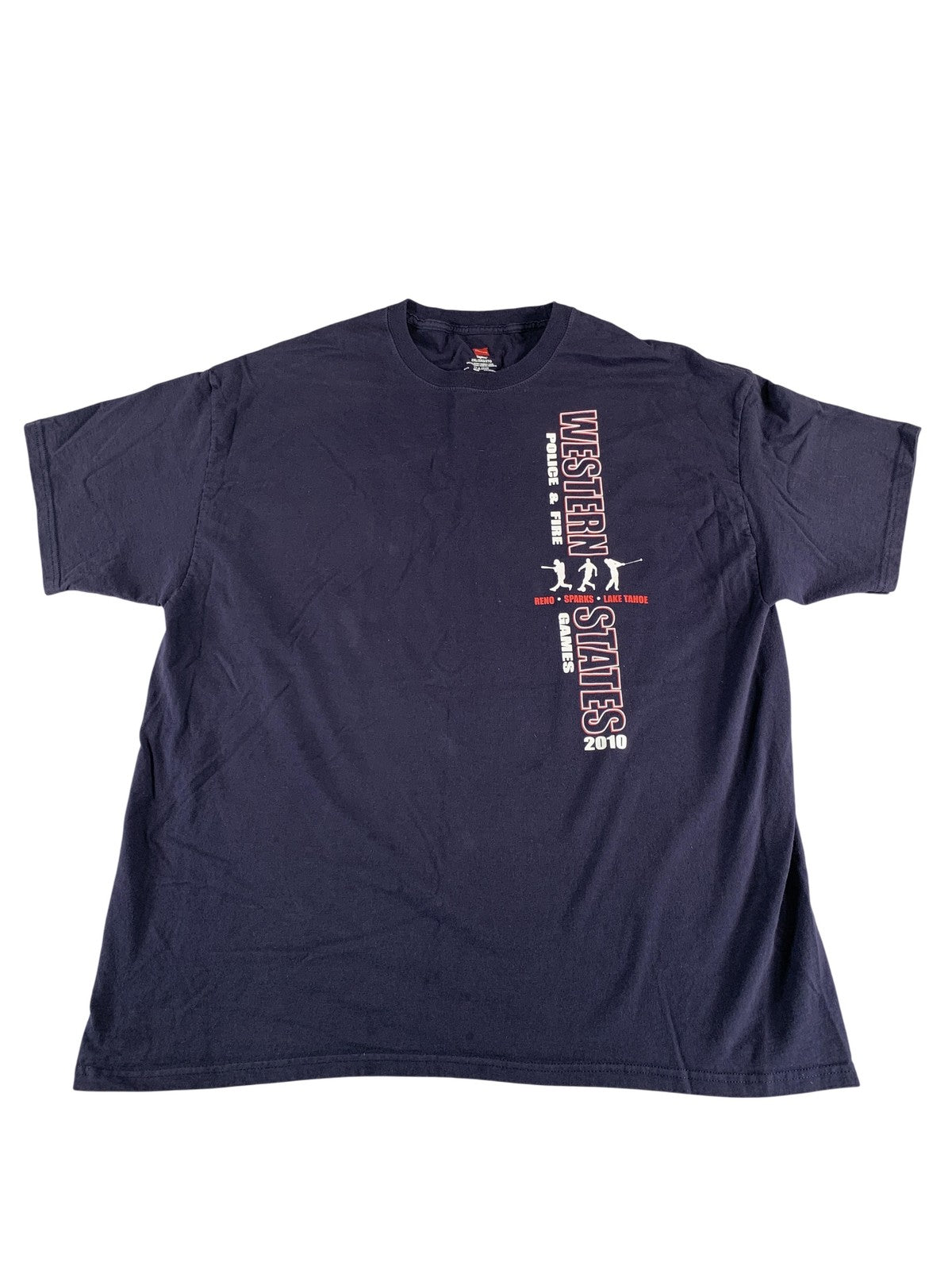 Western States Police Fire Games Shirt Mens 2XL Blue Reno Sparks Lake Tahoe 2010