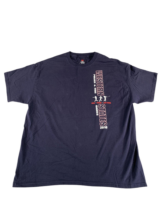 Western States Police Fire Games Shirt Mens 2XL Blue Reno Sparks Lake Tahoe 2010