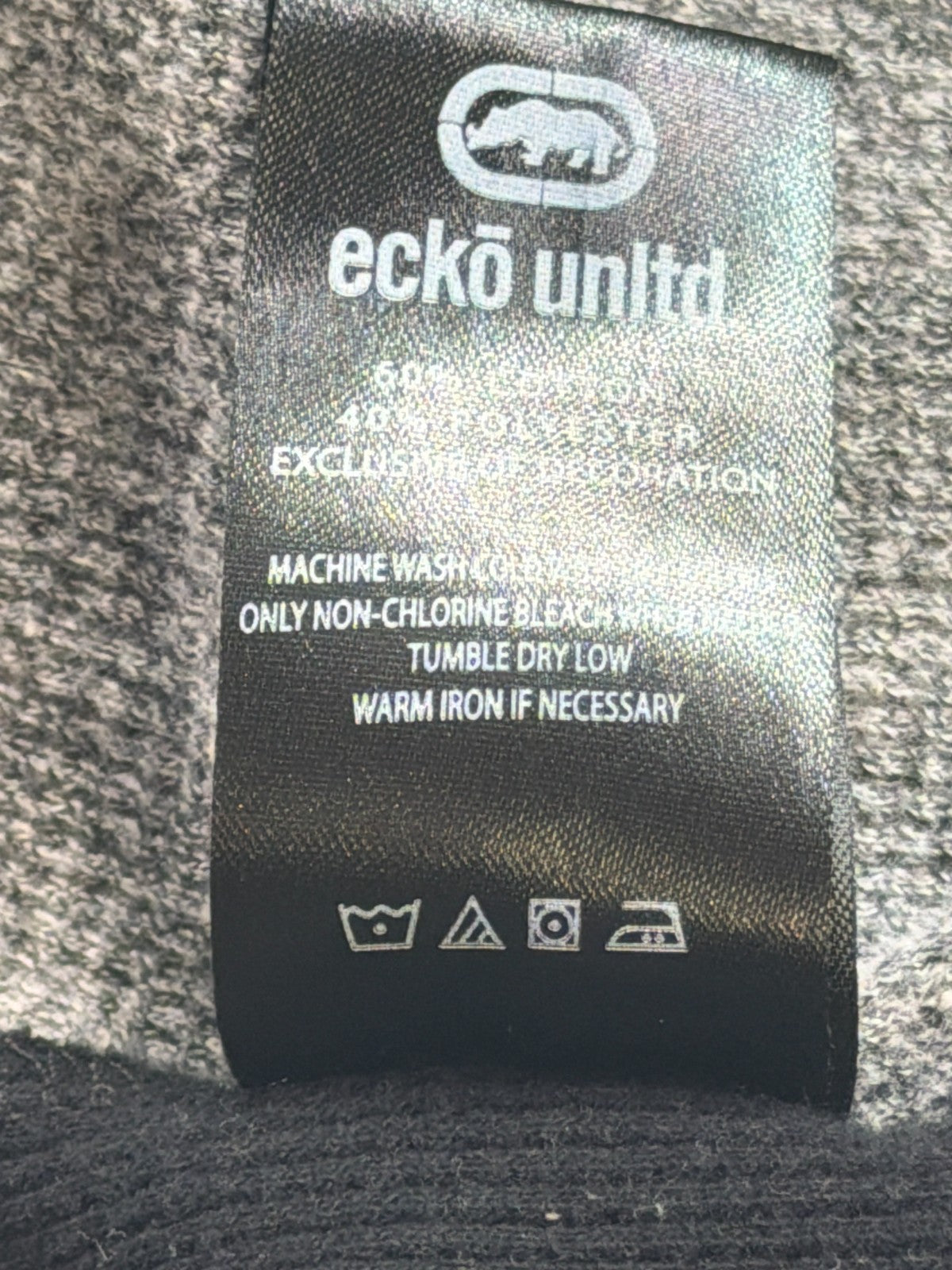 Ecko Unltd Thermal Long Sleeve Shirt Mens 3XL Gray Black Colorblock Waffle Knit