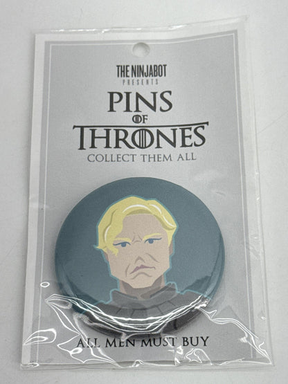 The Ninjabot Pins Of Thrones Button Pin Lot 3 Arya Brienne Night King Game Of