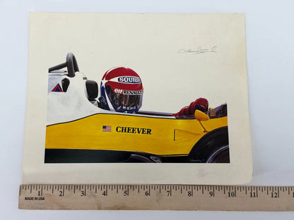 Cheever F1 Print Cademartori Signed Renault Vintage Racing Art USA