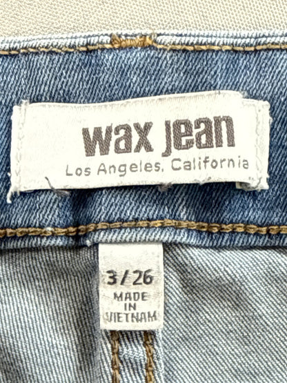 Wax Jean 3 Skinny Slim Fit Denim Womens 3/26 Blue Vietnam Y2K Distressed