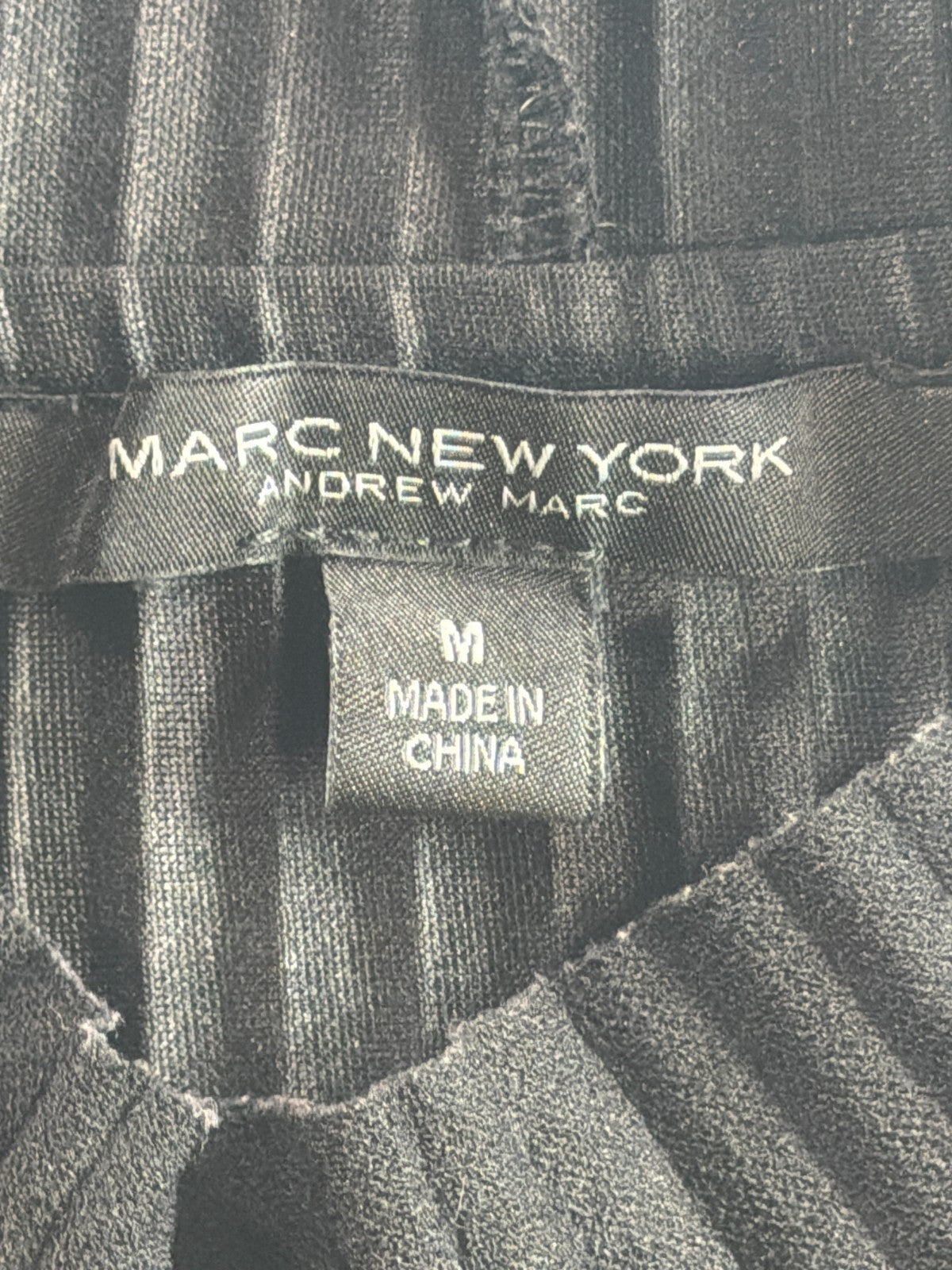 Marc New York Andrew Marc Womens M Black Ribbed Sleeveless Mock Neck Top Apparel