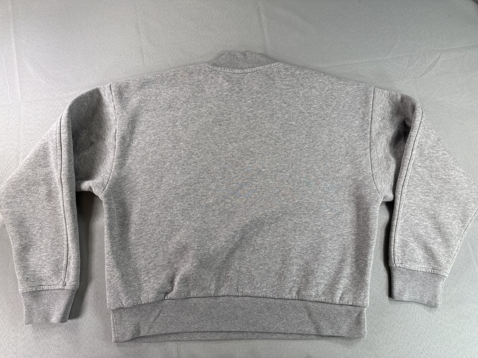 adidas Sweatshirt S Grey Cotton Blend Crewneck Long Sleeve Regular Fit Graphic