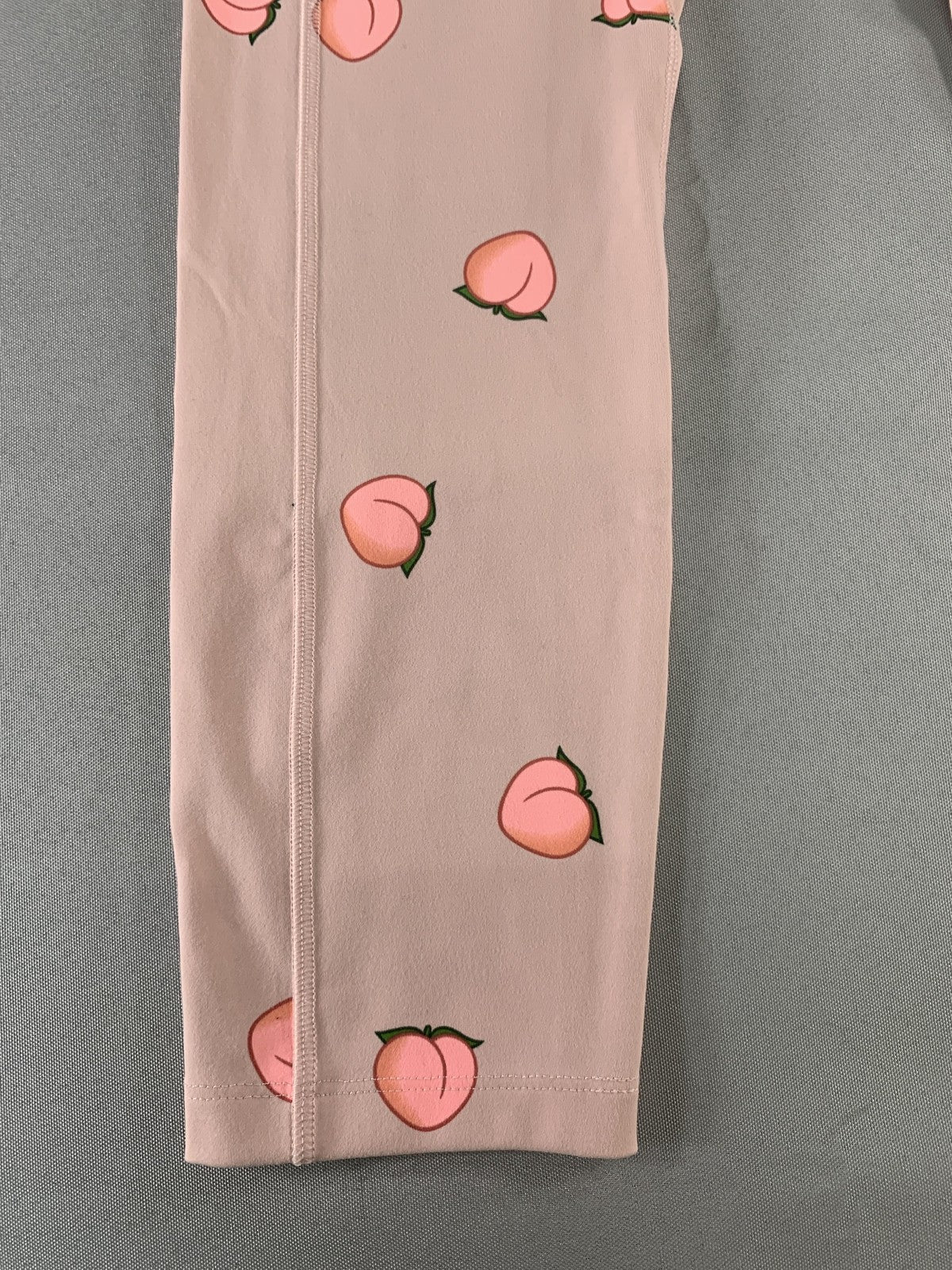 PINK Victoria's Secret Ultimate Leggings Womens Medium Yoga Pants Peach Print