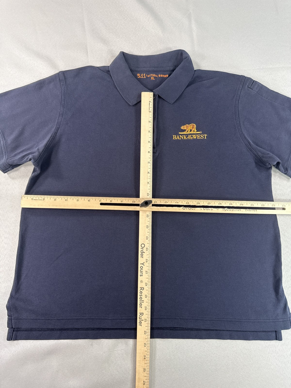 5.11 Bank of the West Tactical Series Polo Shirt XL Navy Short Sleeve