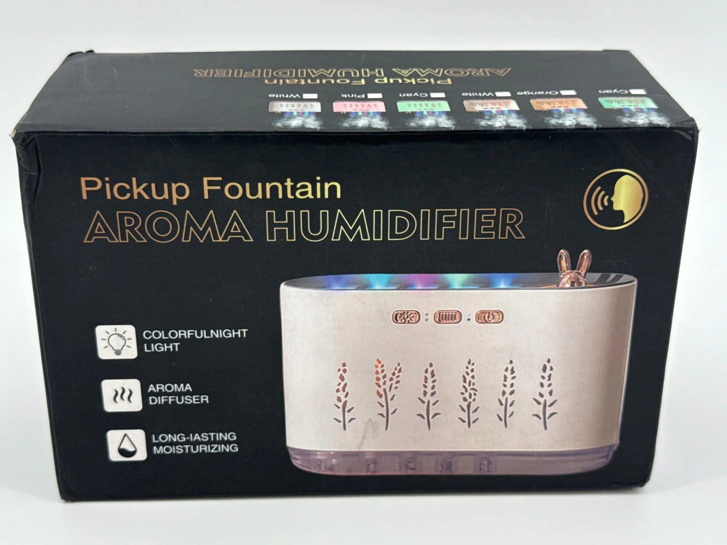 Pickup Fountain Aroma Humidifier Night Light USB Diffuser Large Capacity NEW