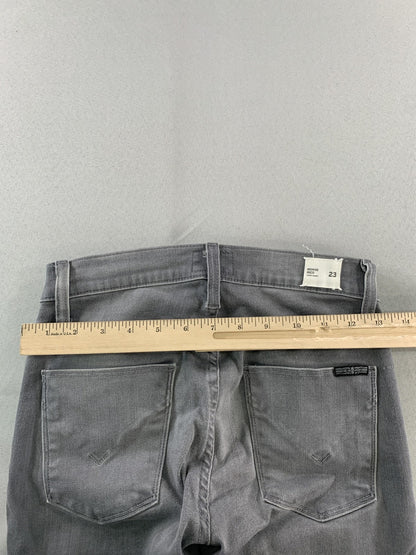 Hudson Jeans Womens 23 Gray Nico Mid-Rise Super Skinny Stretch Denim Made USA