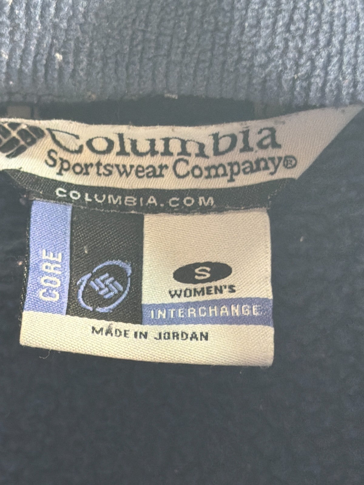 Columbia Women’s Blue Fleece Vest Full Zip Interchange Outdoor Hiking Sz S