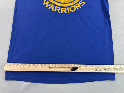 adidas Golden State Warriors Graphic Tee S S/P Blue 100% Cotton Crewneck Short