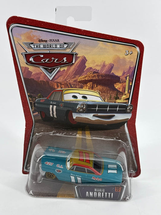 Disney Pixar Cars Mario Andretti 22 Diecast 2008 World of Cars Mattel Sealed Red