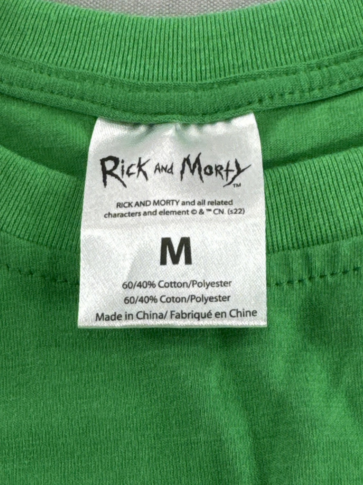 Rick and Morty Shirt Mens Medium Green Cartoon TV Portal Graphic Tee T-Shirt