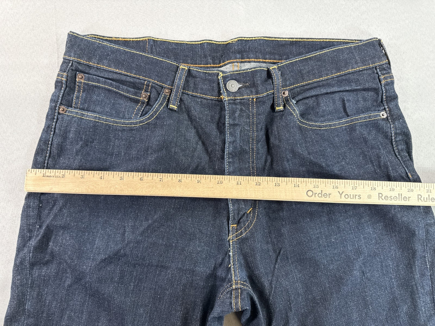 Levi's Straight Fit Jeans W36 L30 Dark Blue Denim Made in Mexico