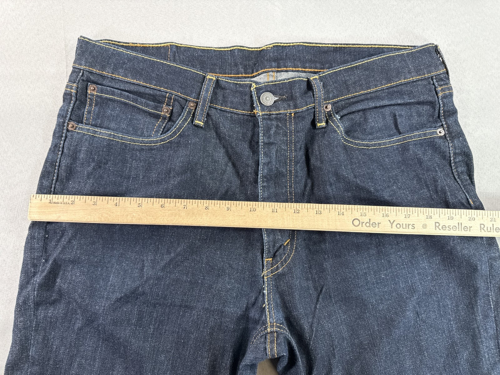 Levi's Straight Fit Jeans W36 L30 Dark Blue Denim Made in Mexico