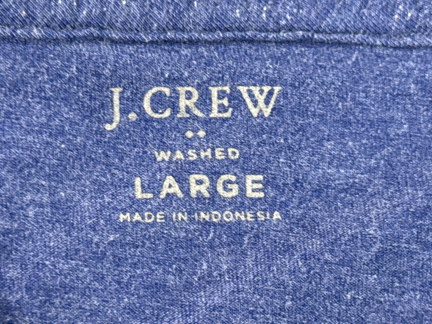 J.Crew Tee Mens Large Blue Cotton Crewneck Short Sleeve Solid Regular Fit Preppy