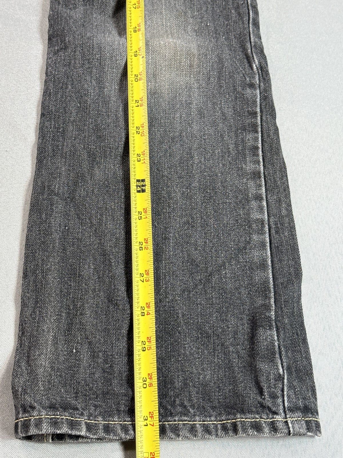 Old Navy Boys Bootcut Jeans 10 Slim Black Charcoal Gray Faded Wash Denim Bottoms