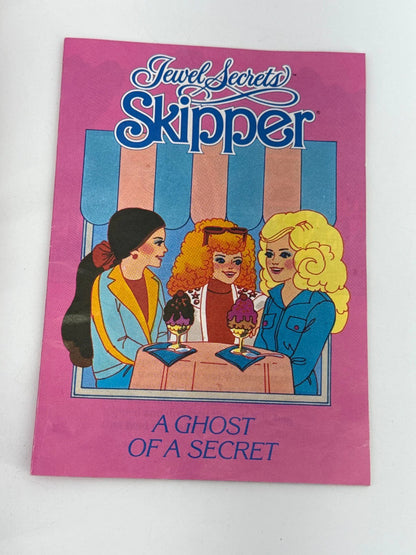 Vintage 1986 Mattel Jewel Secrets Skipper Doll w/ Book Camera Purse Red Outfit