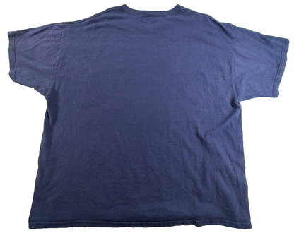 Boobies Make Me Smile Smiley Face Spencer's Navy Blue Novelty Humor Tee 2XL