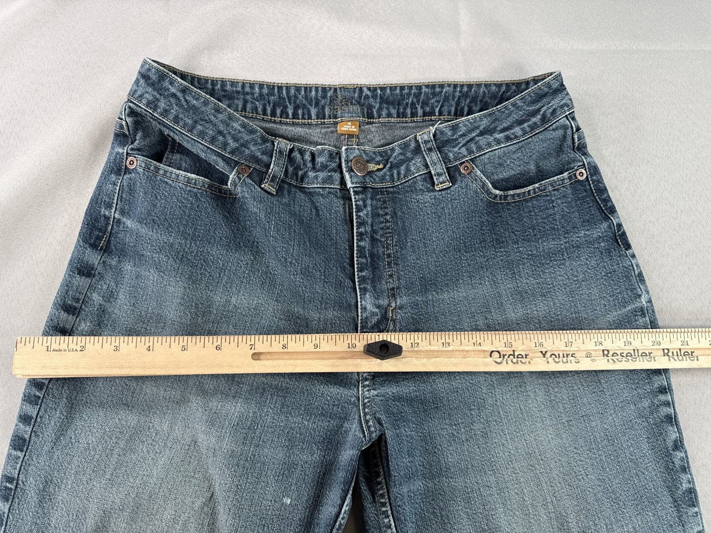 Caslon Straight Leg Jeans Womens 10 Blue Stretch Denim Mid Rise Cotton Spandex