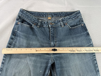 Caslon Straight Leg Jeans Womens 10 Blue Stretch Denim Mid Rise Cotton Spandex