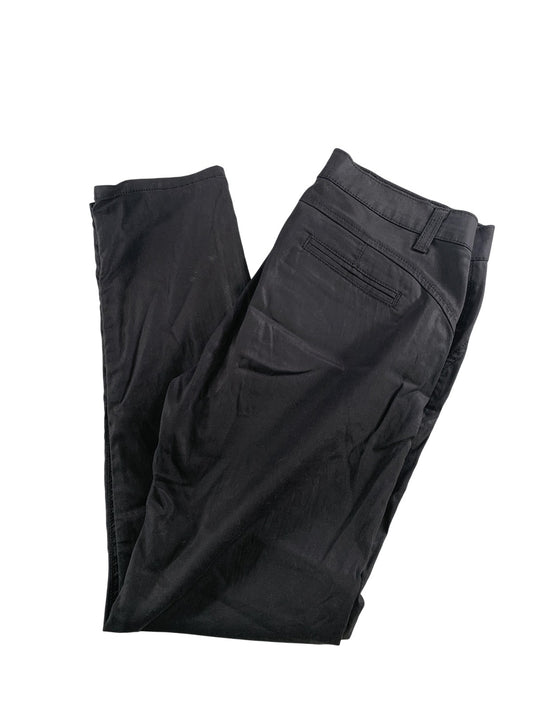 SWY Denim Pants Womens 26 Black Chino Straight Leg Stretch Twill USA Casual on