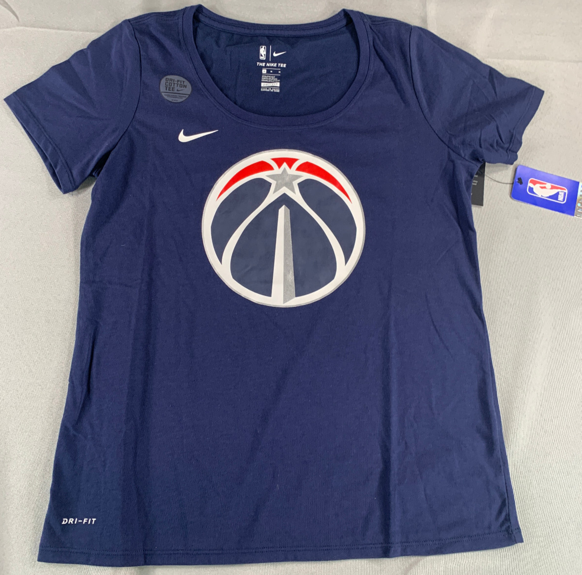 Nike Washington Wizards NBA Logo Dri-Fit Performance T-Shirt Navy Blue Men’s 2XL