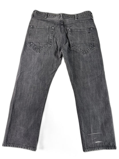 rag bone Straight Fit Jeans 32x32 Black 100% Cotton Leg Made in USA Button