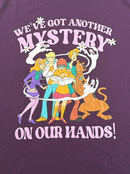 Scooby Doo Womens 1X Purple Mystery Gang Graphic Tee Shirt Velma Shaggy Daphne