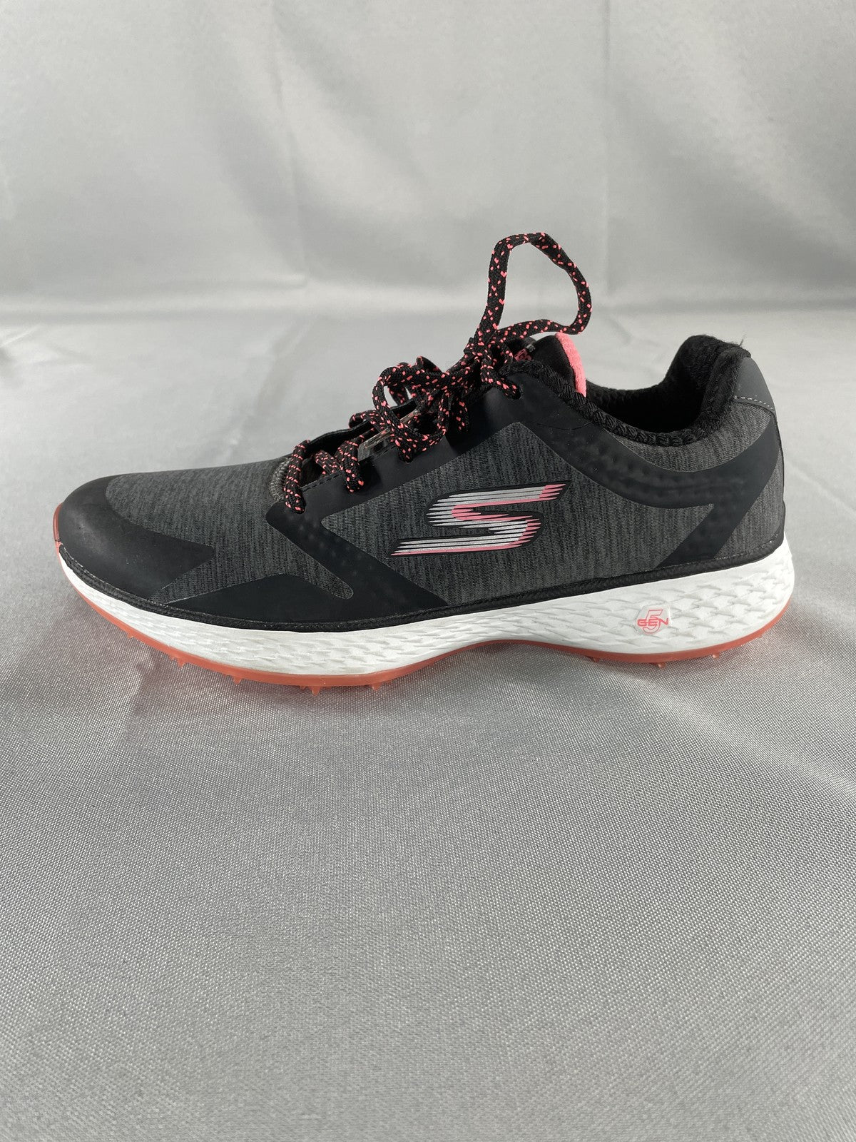 Skechers Go Golf Elite V 5GEN Shoes Womens Size 6.5 Black Pink Spikeless Comfort