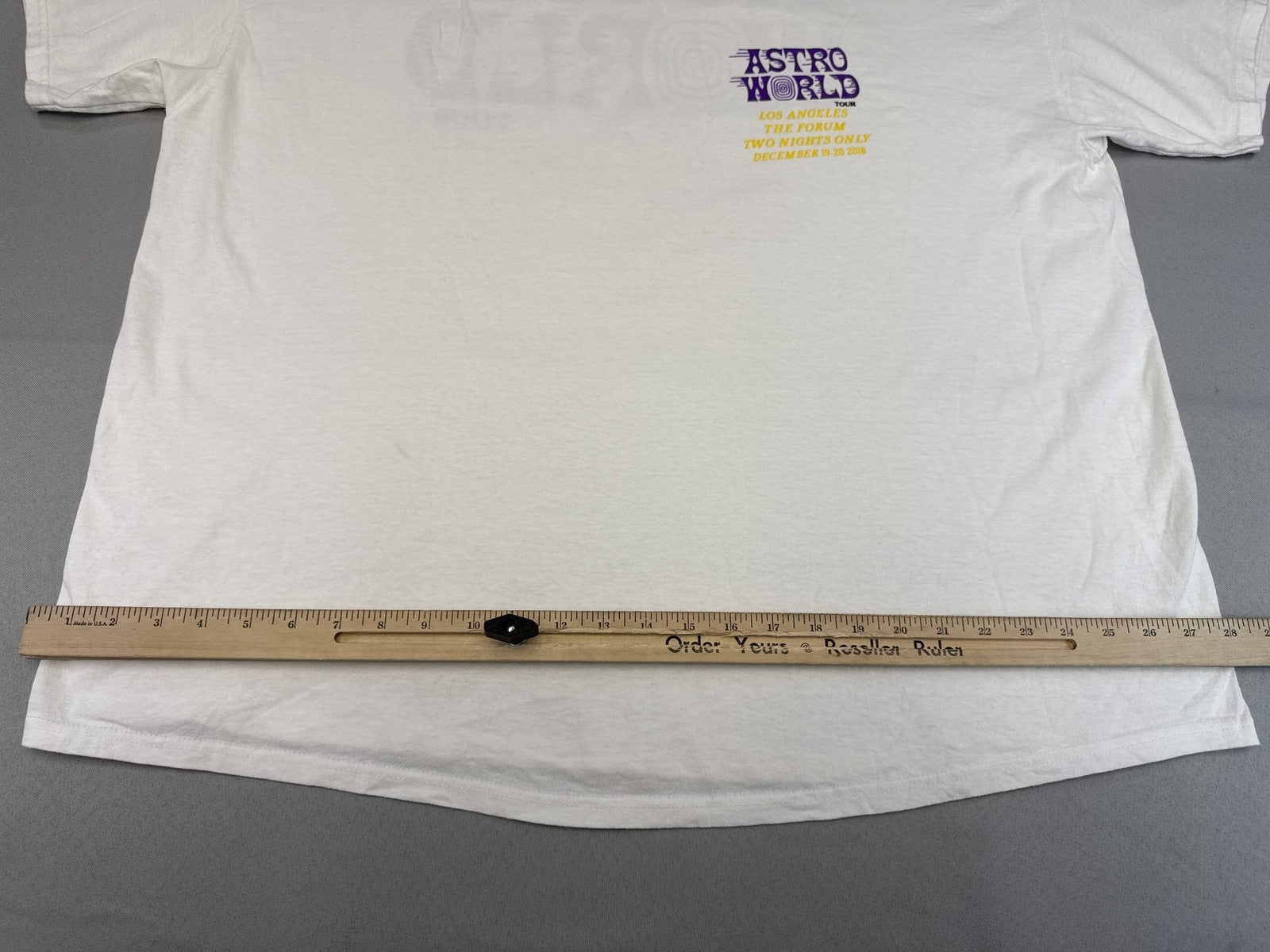 ASTROWORLD Tour Los Music Tee 3XL White 100% Cotton Graphic Crewneck Short