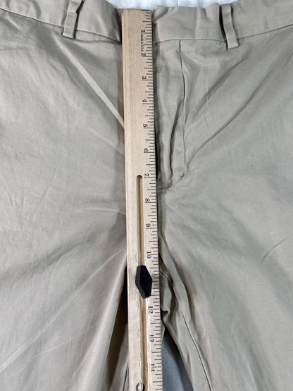 EXPRESS Chino Pants 34 34/32 Beige Cotton Spandex Flat Front Regular Fit Slim