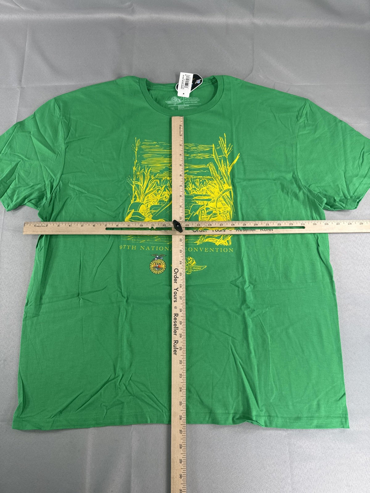 Indianapolis Motor Speedway Shirt Mens 2XL Green FFA 97th Convention Racing Tee