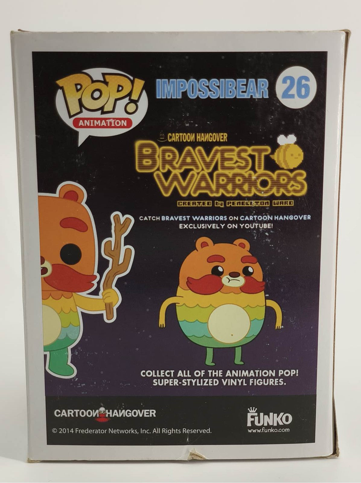 Funko Pop Impossibear #26 Bravest Warriors Vaulted 2014 Animation Figure Pre-Own