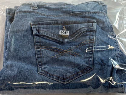Mudd Bootcut Jeans Womens 12 Short Blue Stretch Denim Mid Rise Flap Pocket