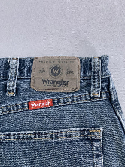 Wrangler Jeans Mens 38x32 Blue Regular Fit 965TQS Denim Straight Leg Authentic