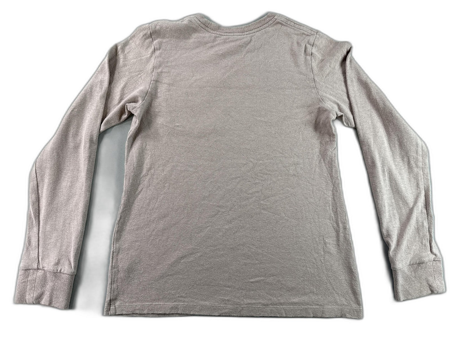 Patagonia Long Sleeve Tee Mens Gray Cotton Jersey Regular Fit Pocket Logo Shirt