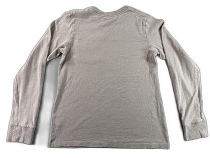 Patagonia Long Sleeve Tee Mens Gray Cotton Jersey Regular Fit Pocket Logo Shirt