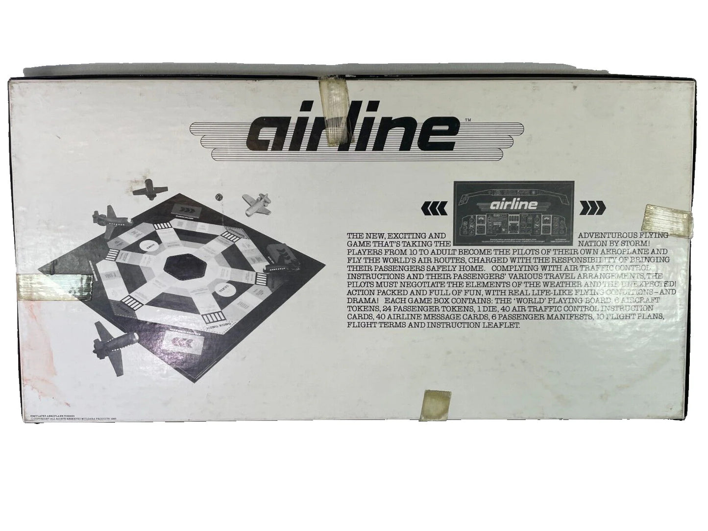 Airline Board Game Mulgara Complete Set Travel Theme 1-6 Players Vintage 1985