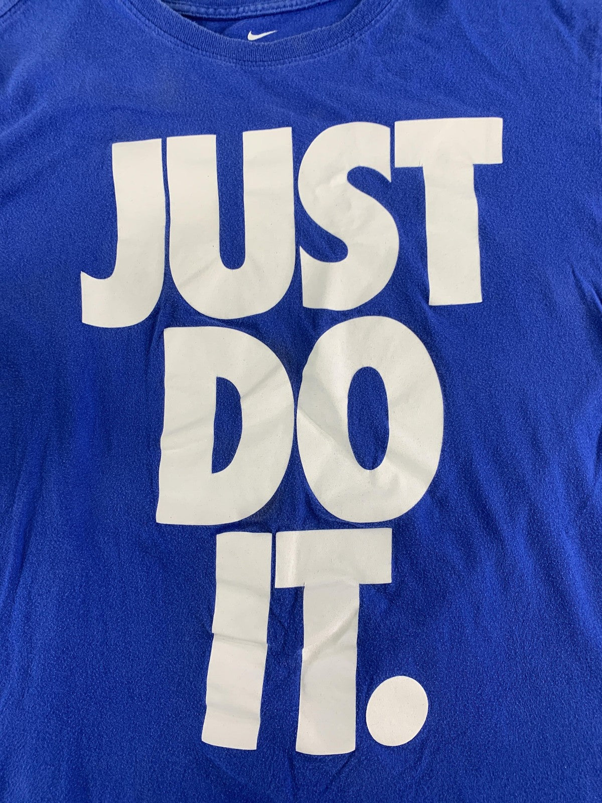 Nike Shirt Mens Large Blue Just Do It Swoosh Logo Athletic Graphic Tee Cotton