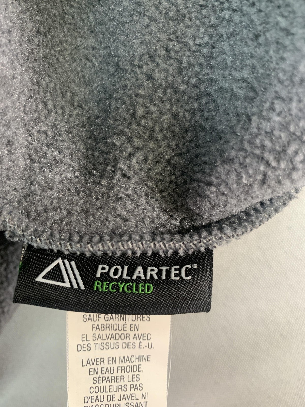 LL Bean Pullover Womens Small Gray Polartec Fleece Half Snap Recycled Outdoor