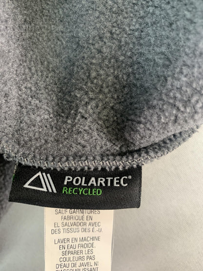 LL Bean Pullover Womens Small Gray Polartec Fleece Half Snap Recycled Outdoor