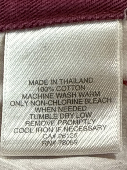 ASHWORTH AM 6174R Chino Shorts W36 Maroon 100% Cotton Pleated Thailand Golf