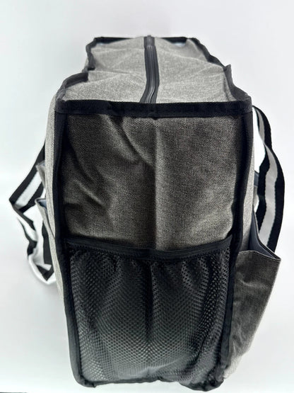 Trunab Gray Teacher Tote Bag Large Utility Work Organizer Pockets Shoulder Strap