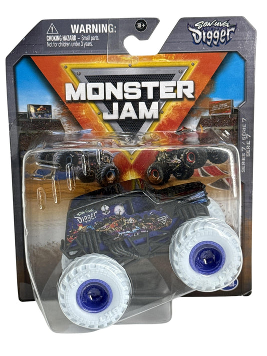 Monster Jam Son-Uva Digger 1:64 Truck Series 7 Purple Diecast Spin Master Black