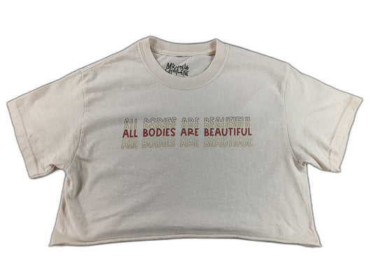 Michaela All Bodies Are Beautiful Sharlene Graphic Crop Top Womens
