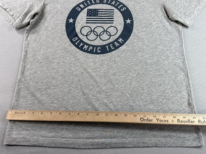 Nike United States Olympic Team Dri FIT Tee Mens M Gray Graphic Crewneck Short
